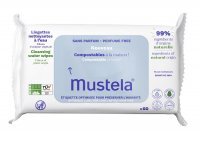 DATA 07/2026 Mustela, kompostowalne chusteczki nawilżane wodą, od 1 dnia życia, 60 sztuk