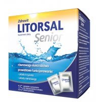 DATA 07/2026 Zdrovit Litorsal Senior, proszek do rozpuszczenia, smak owocu granatu, 15 saszetek