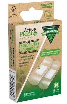 DATA 08/2026 Active Plast Natural, plaster ekologiczny, cielisty, 20x70mm, 20 sztuk
