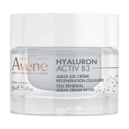 DATA 08/2026 Avene Hyaluron Activ B3, krem odbudowujący komórki, 3w1, aqua-żel, 50ml