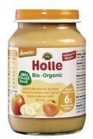 DATA 08/2026 Holle, jabłko-banan-morela, Bio, po 6 miesiącu, 190g