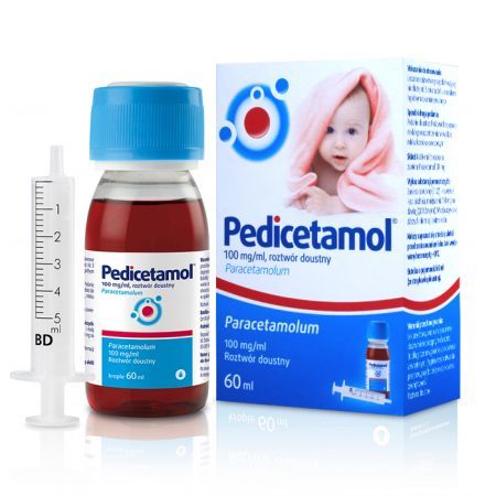 DATA 08/2026 Pedicetamol 100mg/ml, roztwór doustny, dla niemowląt od urodzenia, 60ml