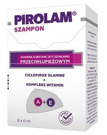 DATA 08/2026 Pirolam, szampon przeciwłupieżowy, 6 saszetek po 6ml