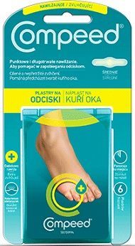 DATA 08/2026 Plastry nawilżające na odciski, Compeed, średnie, 6 sztuk