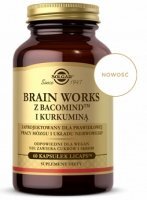DATA 08/2026 Solgar Brain Works, z bacomind i kurkuminą, 60 kapsułek
