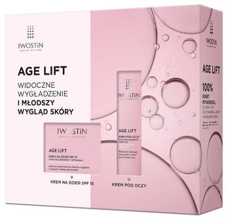 DATA 08/2026 wostin Age Lift, krem na dzień 40+, skóra normalna i mieszana, SPF 15, 50ml + krem pod oczy, 15ml