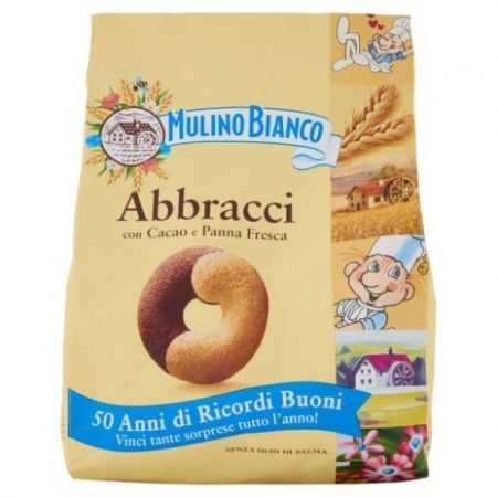 DATA 15/07/2026 Mulino Bianco, Abbracci, ciasteczka kruche śmietankowo-kakaowe, 700g