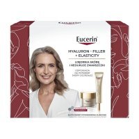 DATA 24/05/2026 Eucerin Hyaluron-Filler + Elasticity, krem do cery dojrzałej, na noc, 50ml + krem pod oczy SPF20 z kwasem hialuronowym, 15ml