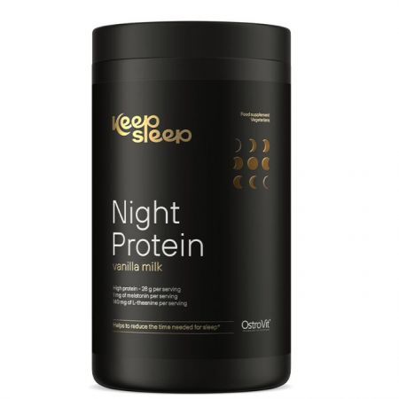 DATA 24/07/2026 OstroVit, Keep Sleep Night Protein, proszek, mleko waniliowe, 400g