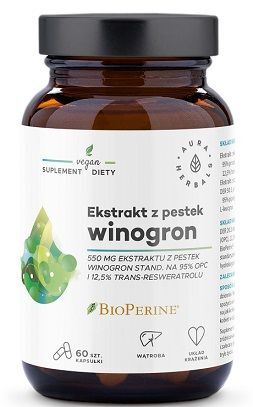 DATA 25/06/2026 Aura Herbals, ekstrakt z pestek winogron, 60 kapsułek