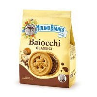 DATA 28/08/2026 Mulino Bianco, Baiocchi Classici, ciasteczka z kremem orzechowo-kakaowym, 260g