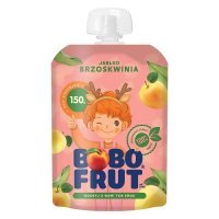 DATA 30/08/2026 Bobo Frut, mus owocowy, jabłko i brzoskwinia, po 12 miesiącu, 150g