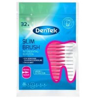 DenTek, Slim Brush, szczoteczki do normalnych przestrzeni międzyzębowych, rozmiar 1, 32 sztuki