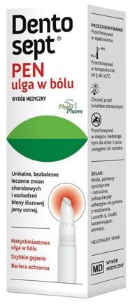 Dentosept Pen, ulga w bólu, żel w sztyfcie, 3,3ml