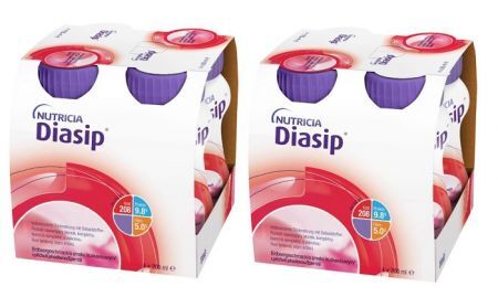 Diasip, produkt odżywczy zawierający błonnik, smak truskawkowy, płyn, 8x200ml