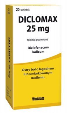 Diclomax 25mg, 20 tabletek