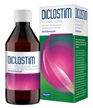 Diclostim 0,74mg/ml, roztwór do płukania gardła i jamy ustnej, 150ml