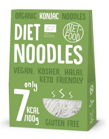 Diet Food, makaron Konjac, noodles, bezglutenowy, wegański, bezzapachowy, 385g