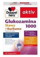 Doppelherz Aktiv, Glukozamina 1000 Stawy + Kurkuma, 40 kapsułek
