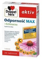 Doppelherz Aktiv, Odporność Max + Echinacea, 20 tabletek