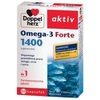 Doppelherz Aktiv, Omega-3 Forte 1400, 60 kapsułek