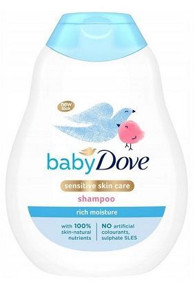 Dove Baby, Rich Moisture, szampon do włosów dla dzieci i niemowląt, od urodzenia, 200ml