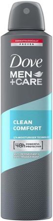 Dove Men+ Care, Clean Comfort, antyperspirant w sprayu, 250ml