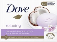 Dove Relaxing, kremowa kostka myjąca, mleczko kokosowe i płatki jaśminu, 90g