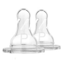 Dr Brown's, silikonowy smoczek Preemie Flow do butelki, wąska szyjka, dla wcześniaków, 2 sztuki