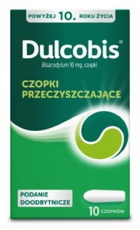 Dulcobis 10mg, czopki, 10 sztuk