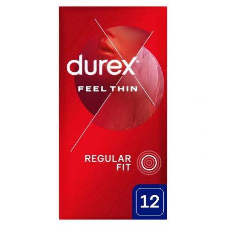 Durex, prezerwatywy lateksowe Feel Thin, 12 sztuk