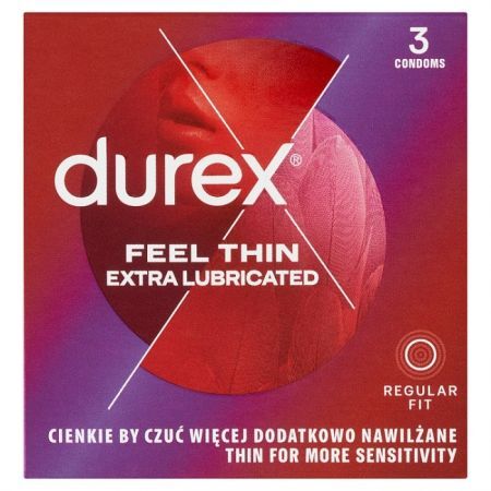 Durex, prezerwatywy lateksowe Feel Thin, 3 sztuki