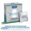 Durex, prezerwatywy lateksowe Invisible Close Fit, dopasowane, super cienkie, nawilżane, 3 sztuki