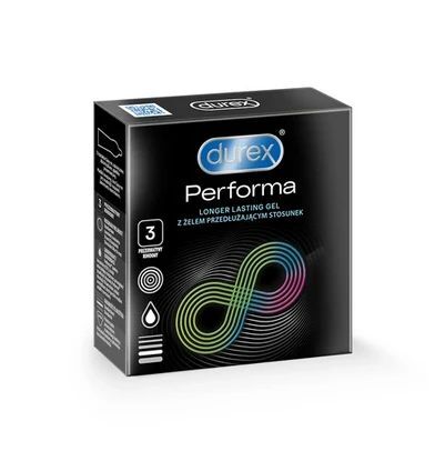 Durex, prezerwatywy lateksowe Performa, 3 sztuki