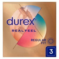 Durex, prezerwatywy nielateksowe Real Feel, nawilżane, 3 sztuki