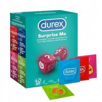 Durex, zestaw prezerwatyw Surprise Me, 40 sztuk