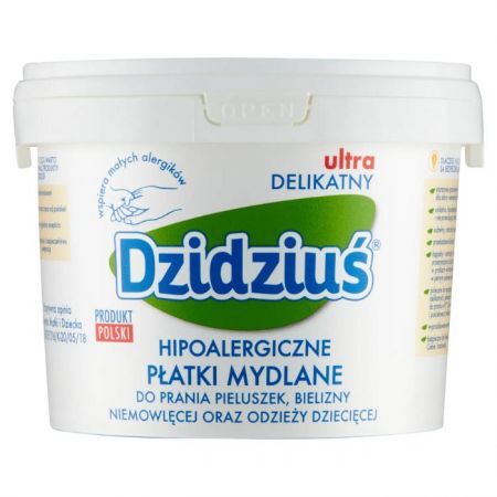 Dzidziuś, hipoalergiczne płatki mydlane do prania, od pierwszych dni życia, 400g