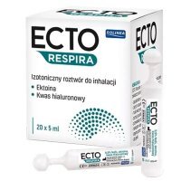 Ecto Respira, izotoniczny roztwór do inhalacji z ektoiną i kwasem hialuronowym, 20 ampułek po 5ml