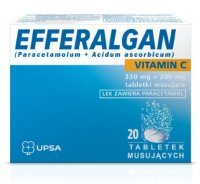 Efferalgan Vitamin C (330mg+200mg), 20 tabletek musujących