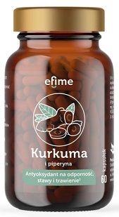 Efime Kurkuma i piperyna, 60 kapsułek