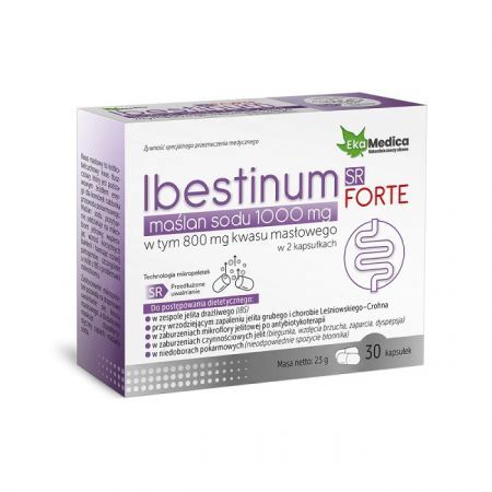EkaMedica, Ibestinum SR Forte, maślan sodu 1000mg, 30 kapsułek