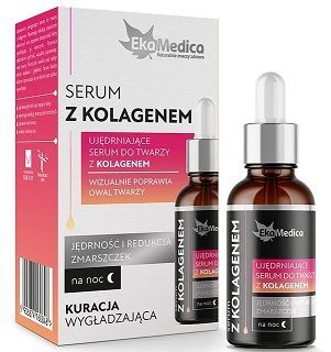 EkaMedica, serum do twarzy z kolagenem, na noc, 20ml