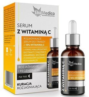 EkaMedica, serum do twarzy z witaminą C, na noc, 20ml