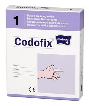 Elastyczna siatka opatrunkowa, Matopat Codofix 1, niejałowa, palec, szerokość maksymalna 1,5cm, 1 sztuka