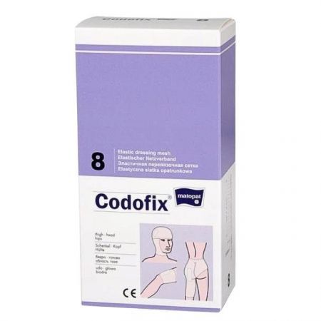 Elastyczna siatka opatrunkowa, Matopat Codofix 8, niejałowa, udo, głowa i biodra, szerokość 7-9,5cm, 1 sztuka
