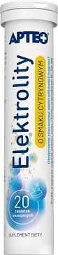 Elektrolity Apteo, smak cytrynowy, 20 tabletek musujących