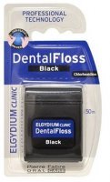 Elgydium Clinic, nić dentystyczna z chlorheksydyną, czarna, 50m