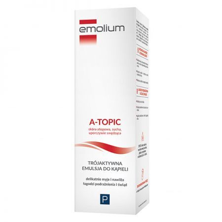 Emolium A-Topic, trójaktywna emulsja do kąpieli, od 1 miesiąca życia, 200ml