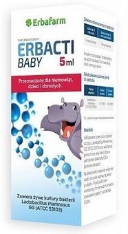 Erbacti Baby, krople doustne, dla niemowląt, dzieci i dorosłych, 5ml