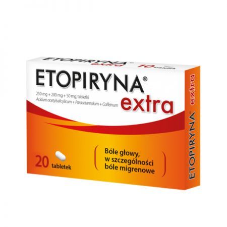Etopiryna Extra (250mg+200mg+50mg), 20 tabletek